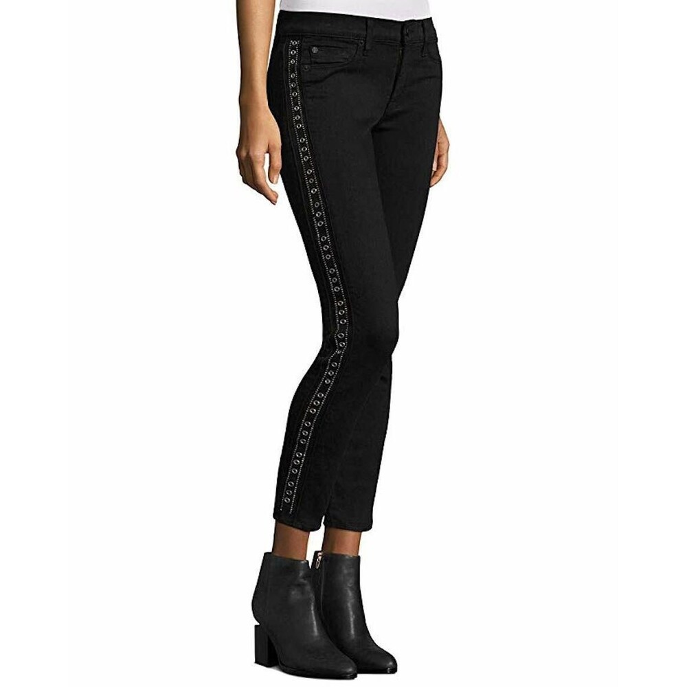 Hudson Luna Grommet Super Skinny Crop Jeans